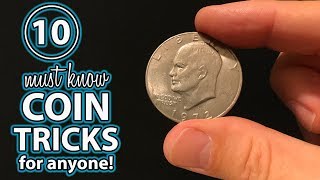 TOP 10 Coin Tricks ANYONE Can DO Revealed [upl. by Llerrehc]