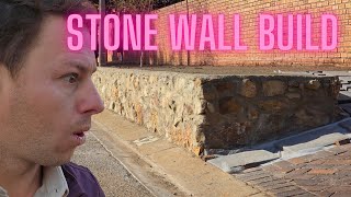 Building a STONE Retaining Wall [upl. by Leif322]