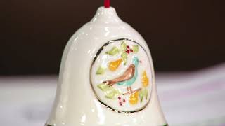 Belleek 12 Days of Christmas Bell Series Ornaments on QVC [upl. by Akeirahs130]