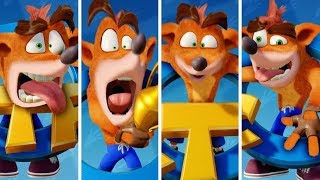 Crash Team Racing Nitro Fueled  Funny Easter Egg All Title Screen Animations [upl. by Cormack882]