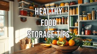 Healthy Food Storage Tips [upl. by Chandos312]