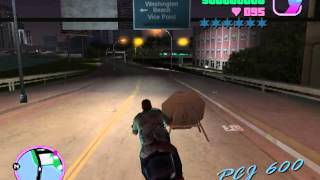 GTA Vice City Cruzar puente cerrado con una PCJ 600 [upl. by Leiad128]