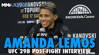 Amanda Lemos Declares after Beating Mackenzie Dern In 2024 I Will Be the Champion  UFC 298 [upl. by Zubkoff563]