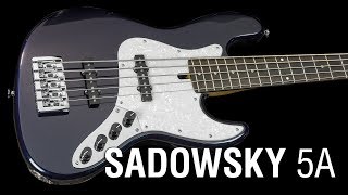 Sadowsky JJ5 pickups and Onboard Bass Preamp  Maruszczyk Elwood 5a [upl. by Browning957]