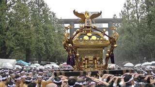 平成25年 奉祝・家康公神輿みこし振り【大迫力】 靖国神社＝第一鳥居前発輿 [upl. by Amero]