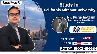 Live Call 9041390412  Study In California Miramar University [upl. by Billen481]