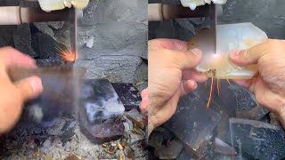 Clean it thoroughly first then align it for cuttingcuttingskills stone stonecutting [upl. by Nytnerb]