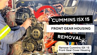 How to remove Cummins ISX15 Front Gear Housing Step by step [upl. by Ehman]