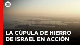 ⚠️ Así actúa la CÚPULA DE HIERRO frente a los misiles lanzados por HEZBOLÁ contra HAIFA [upl. by Avat376]