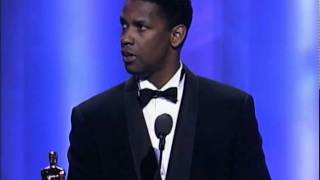 Denzel Washington Wins Best Supporting Actor  62nd Oscars 1990 [upl. by Idnic827]