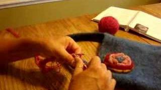 Felted Flower Tutorial [upl. by Leahcin409]