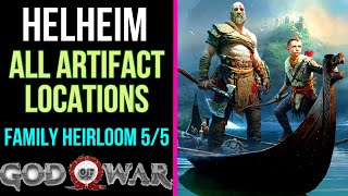 God of War  All Artifact Locations for Helheim  Family Heirloom 55 [upl. by Enoj]