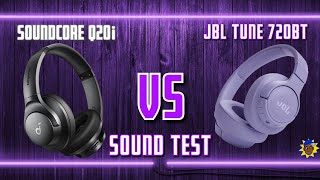 JBL Tune 720BT vs Soundcore Q20i Best Budget Headphone Sound Test [upl. by Ecnatsnoc549]