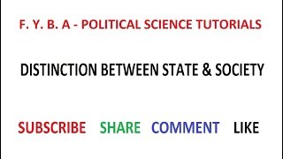 Distinction Between State amp Society [upl. by Lenhart]