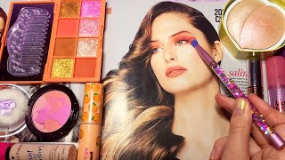 ASMR Applying Makeup to Magazines Whispered 7 [upl. by Nilyarg]