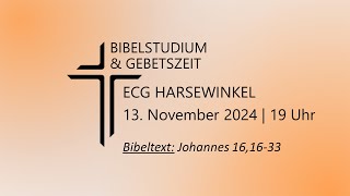 Bibelstudium amp Gebetszeit  13 November 2024  19 Uhr [upl. by Primaveras]