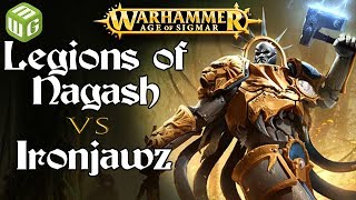 Legions of Nagash vs Ironjawz Age of Sigmar Battle Report  War of the Realms Ep 224 [upl. by Orag338]