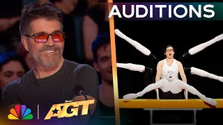 Black Peppers Takes Pommel Horse Where Its NEVER Gone Before  Auditions  AGT 2024 [upl. by Enyalaj591]