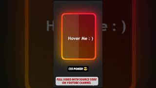 CSS Box Hover Effect  CSS Tips ✅ coding css3animation webdevelopment hovereffect animation [upl. by Secundas]