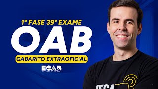 Gabarito Extraoficial  OAB 39 [upl. by Einal405]