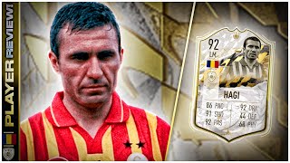 ICON MOMENTS 92 RATED GHEORGHE HAGI REVIEW  FIFA 22 ULTIMATE TEAM  BEST ICON UNDER 500000 COINS [upl. by Eyma56]