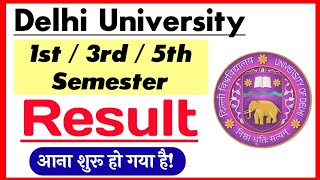 DU Result Update 1st  3rd  5th Semester Dec Exam 2023  Du 135 Semester Result Declared 2024 [upl. by Jacquelynn]