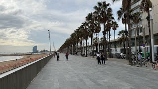 Walk along the Beach Barcelona [upl. by Demmahum130]