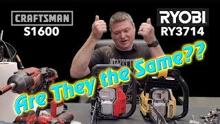 Comparing the Craftsman S1600 and Ryobi RY3714 Chainsaws [upl. by Akenit]