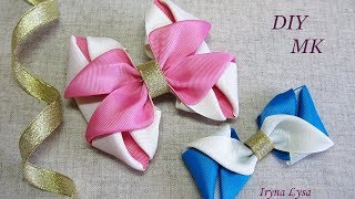 How To Make A Hair Bow Grosgrain Ribbon DIY [upl. by Charin]