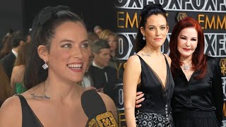 Riley Keough on Grandma Priscilla Presleys Support at Emmy Awards Exclusive [upl. by Tiffi]