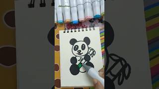 How to draw very easy panda 🐼🧸 easy drawing of panda drawing art shorts [upl. by Wendelina]