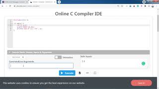Online C Compilers for compiling and executing C programs [upl. by Anahcar]