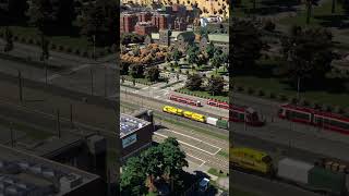 Trams And Trains In Cities Skylines 2 🚃 Shorts [upl. by Teresita]