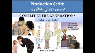 1 Bac  Production écrite  Conflit entre les générations [upl. by Enirhtac]