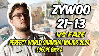 Vitality ZywOo 2113 vs FaZe Dust2  Perfect World Shanghai Major 2024 Europe RMR A  CS2 POV [upl. by Eissat]