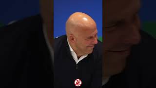 Arne Slots brilliant reaction to Gravenberch comparison with Kroos 😂 [upl. by Pelson232]