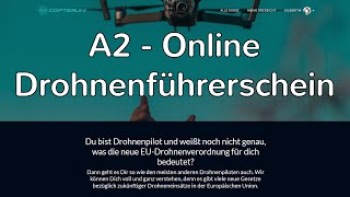 EU Drohnenführerschein A2  ELearning Online Drohnenkurs mit Lizenz [upl. by Zeuqirdor603]