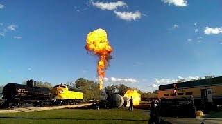 Chicago Fire Filming at the Illinois Railway Museum Clip 4 EXPLOSION [upl. by Iz492]