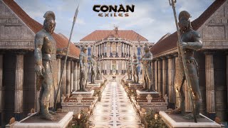 Conan Exiles Architects of Argos DLC  The Argossean Palace Speed Build [upl. by Hakeber772]