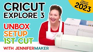 Cricut Explore 3 for Beginners Unbox Setup amp First Cut CRICUT KICKOFF Day 1 [upl. by Minor617]