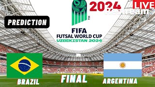 Brazil vs Argentina Live Stream FIFA FUTSAL World Cup 2024 Semi Final Match Commentary Score [upl. by Badger]