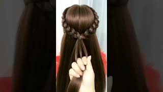 Hair style for girls  beautiful and easy hair style tutorial open hair style  short video [upl. by Navonoj]