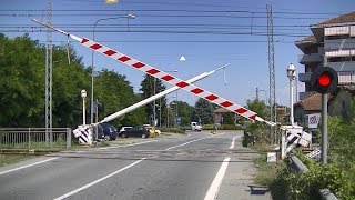 Spoorwegovergang San Benigno Canavese I  Railroad crossing  Passaggio a livello [upl. by Cataldo]