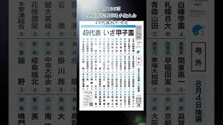 第106回全国高校野球選手権大会 49代表校が決定‼️ ヒカキンボイス おすすめ 2024 baseball 高校野球報徳学園兵庫大阪桐蔭智辯和歌山智辯学園京都国際滋賀学園近 [upl. by Otilrac]