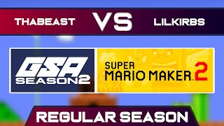 Thabeast721 vs LilKirbs  Regular Season  GSA SMM2 Endless Mode Speedrun League DA Season 2 [upl. by Niemad620]