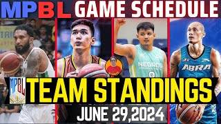 PAMPANGA PINATAOB ANG NUEVA ECIJAMPBL TEAM STANDINGS JUNE 292024MPBL GAME SCHEDULE JULY 132024 [upl. by Osugi]