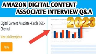 Amazon Digital Content Associate Interview Questions and Answers Online Test Latest Pattern 2023 [upl. by Accisej]