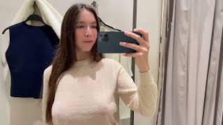 4K TRANSPARENT TOPS I Try On Haul [upl. by Remliw]