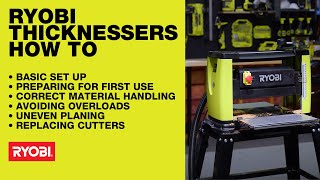 Ryobi Thicknesser  How to setup and maintain it [upl. by Meadow154]