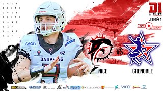 Dauphins de Nice vs Centaures – Championnat de France Elite Journée 1 – Football Américain [upl. by Raney823]